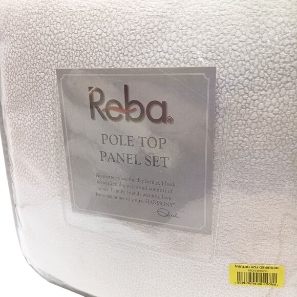 Reba Harmony for the Home Drapery, Magnolia Lane Pole Top Panel Set Curtains, El - Picture 4 of 4